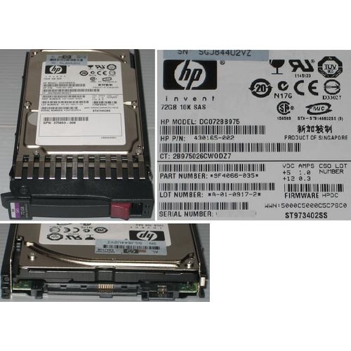 HP DG072BB975 - Disque dur - 72 Go - 10000 Trs/mn - 2.5" - SAS