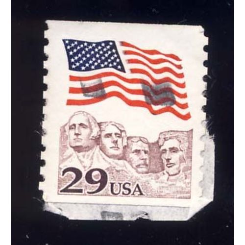 Timbre U S A, Mount Rushmore, 29 Cents, Oblitéré