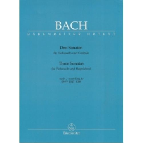 Drei Sonaten Für Violoncello Und Cembalo (Nach Gamben-Sonaten Bwv 1027-1029) Violoncello Und Cembalo (Klavier)