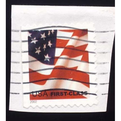 Timbre U S A, First Class,Drapeau, Pas De Valeur Faciale, Oblitéré