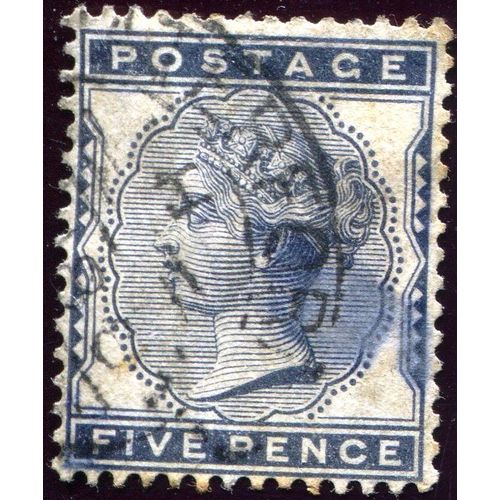 Queen Victoria. 5p Indigo. Sg 169, Sc 85, Yt 71.