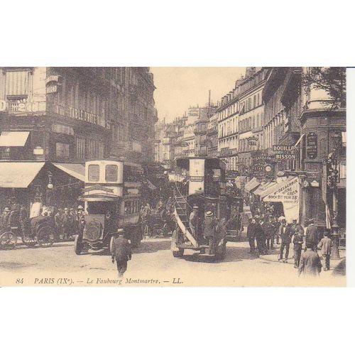 Paris 9ème  " Le Faubourg Montmartre , Réedition D'une Carte Postale Ancienne. - 1er Choix - Ref 060 389