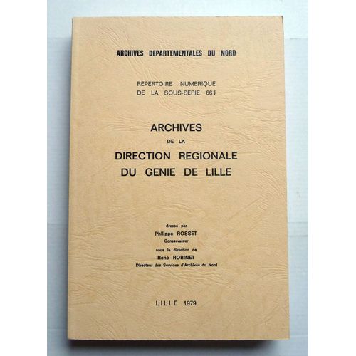 Archives De La Direction Régionale Du Génie De Lille