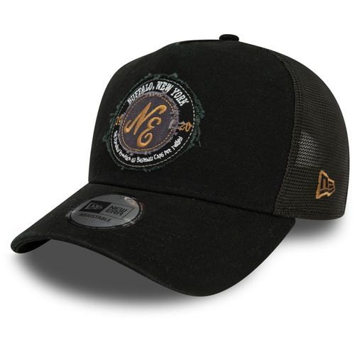 New Era Adjustable A-Frame Trucker Cap Washed Noir