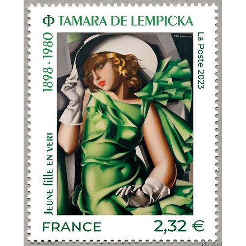 Art : "Jeune Fille En Vert" De Tamara De Lempicka Année 2023 N° 5680 Yvert Et Tellier Luxe