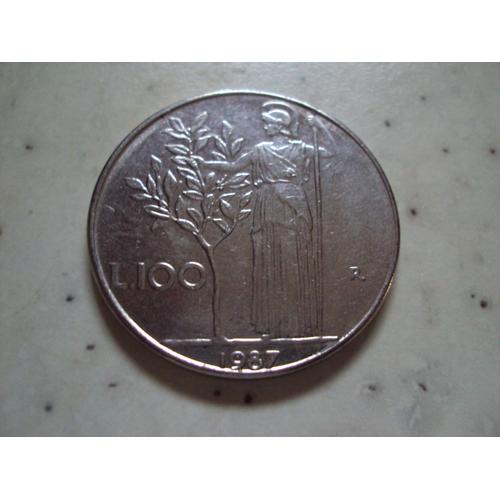 Italie...Pièce De 100 Lires 1987. Lettre R