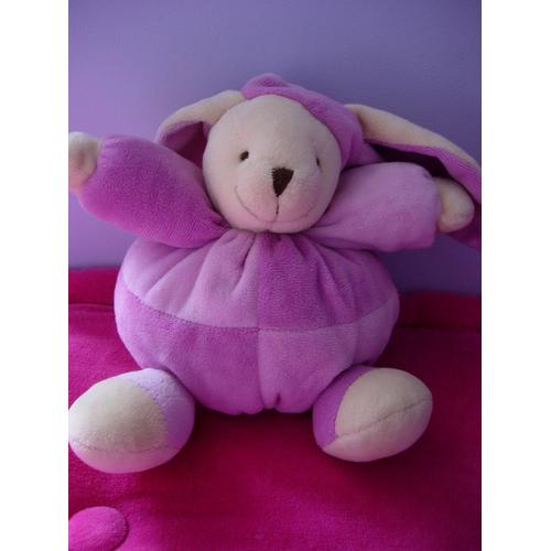 Lapin Boule Ton Rose Fushia Parme Cmp