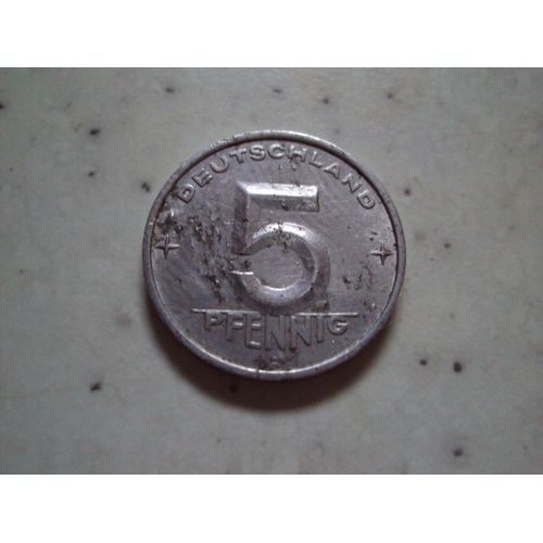 Allemagne..Pièce De 5 Pfennig 1952.Marteau.Compas.Epi De Blè.Lettre A.