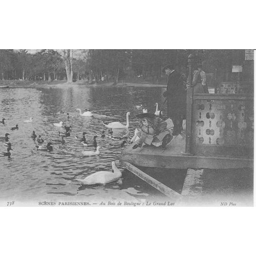 Paris - Au Bois De Boulogne : Le Grand Lac - Réédition D'une Carte Postale Ancienne - 1er Choix - Ref 060694