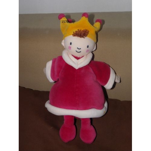 Doudou Prince Ou Roi Dim Dam Doum De Katherine Roumanoff Rouge Et Jaune