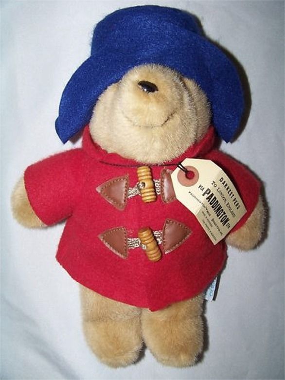 Paddington Ours Peluche Eden Chapeau Bleu Et Manteau Rouge 40 Cm