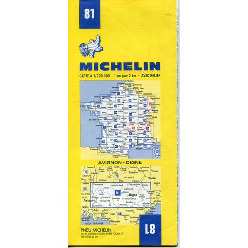 Carte Michelin 81  - Avignon Digne