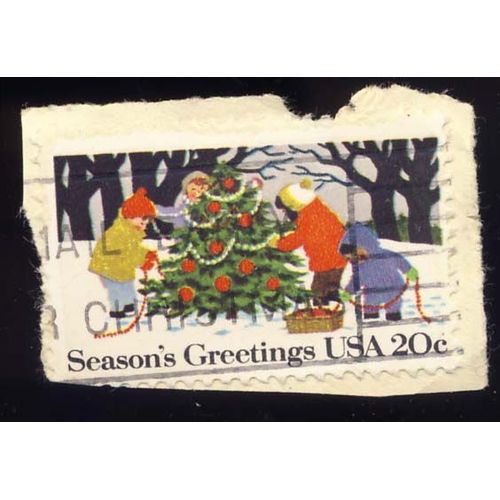 Timbre U S A, Seasons Greetings Sapin De Noël, 20 Cents, Oblitéré