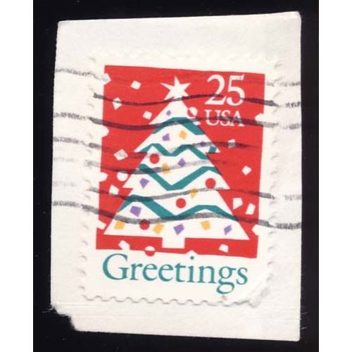 Timbreu S A, Greetings Sapin Blanc, 25 Cents, Oblitéré