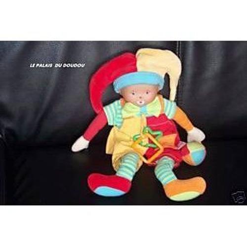 Doudou Peluche Poupee Clown Corolle Balle Anneaux