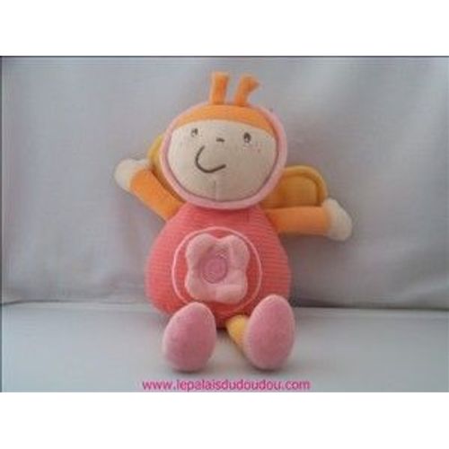 Doudou Peluche Papillon Chicco Rose Orange