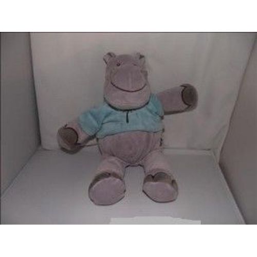 Doudou Peluche Hippopotame Influx Bebe Reve Bebereve Tee Shirt Palmier