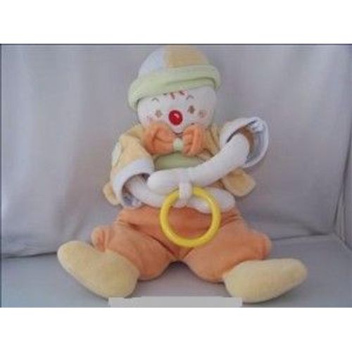 Doudou Peluche Clown Sucre D'orge Saumon