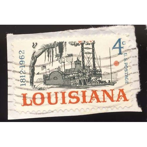 Timbre U S  A, Louisiana 1812-1962,  U S Postage 4 Cents, Oblitéré