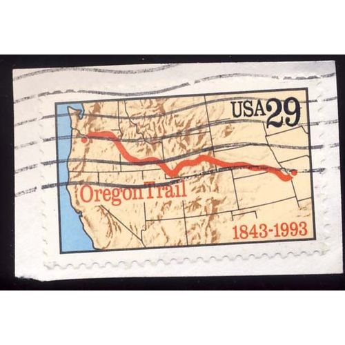Timbre U S A, Oregon Trail 1843-1993, 29 Cents, Oblitéré
