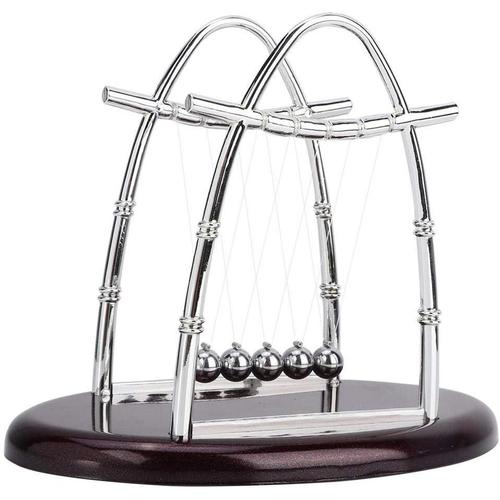 Classic Newton Cradle Balance Balls 5 balles ¿¿ Pendule illustrent Les lois de Newton avec des balles pivotantes Physique Science Puzzle Desk Decor pour la Maison et Le Bureau(2#)