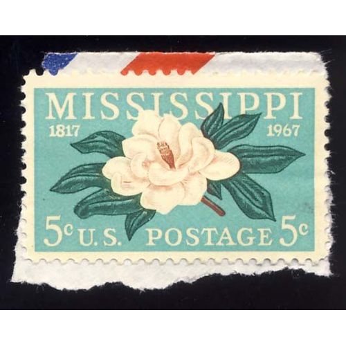 Timbre U S A, Missippi 1817-1967, U S Postage 5 Cents Oblitéré