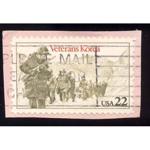 Timbre U S A, Veteran Korea, 22 Cents, Oblitéré