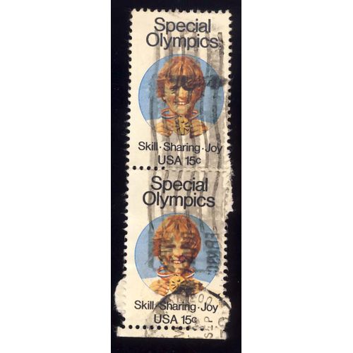 Timbre U S A, Special Olympics Skill Sharing Joy, 15 Cents, Oblitéré