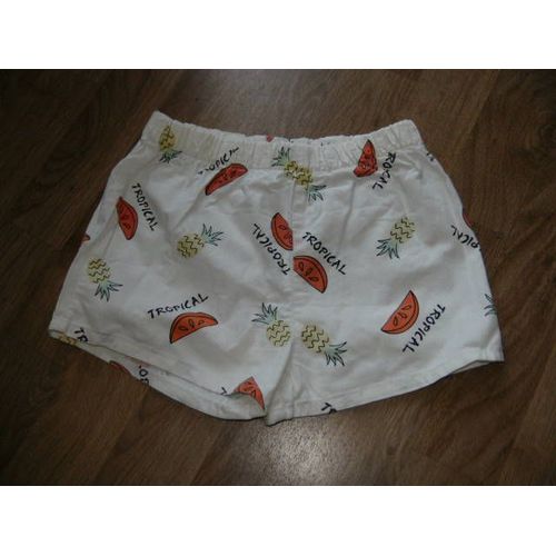 Short Blanc Tropical