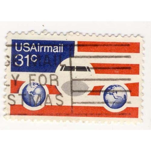 Timbre U S A, Usairmail, 31 Cents, Oblitéré