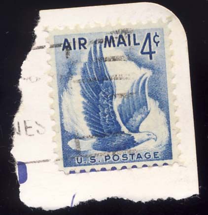 Timbre U S A, Air Mail, 4 Cents, Oblitéré