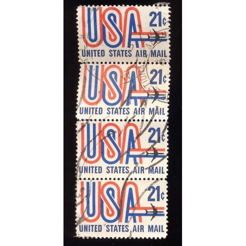 Timbre U S A, Us Airmail, 21 Cents, Oblitéré