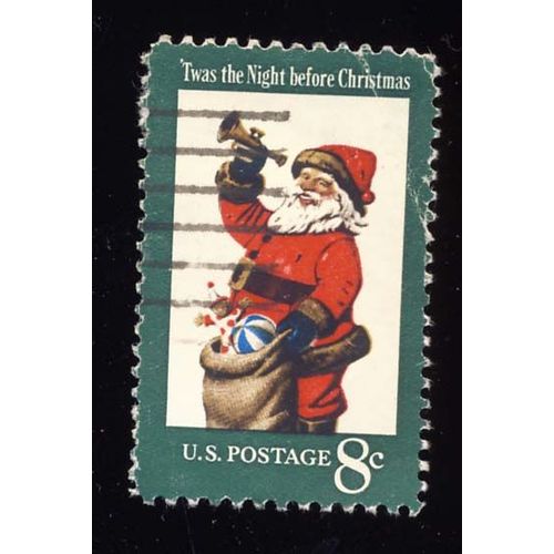 Timbre U S A, I'was The Night Before Christmas, U U Postage 8 Cents, Oblitéré
