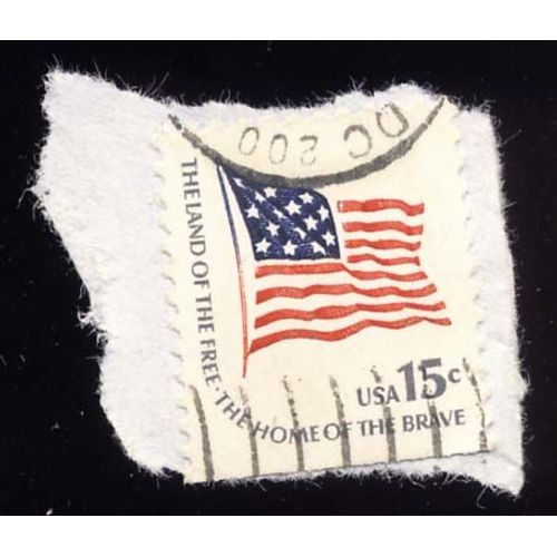 Timbre U S A, The Land Of The Free The Home Of The Brave Et Drapeau, 15 Cents, Oblitéré