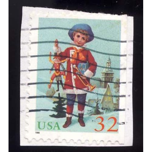 Timbre U S A, Enfant Et Pantin, 32 Cents, Oblitéré