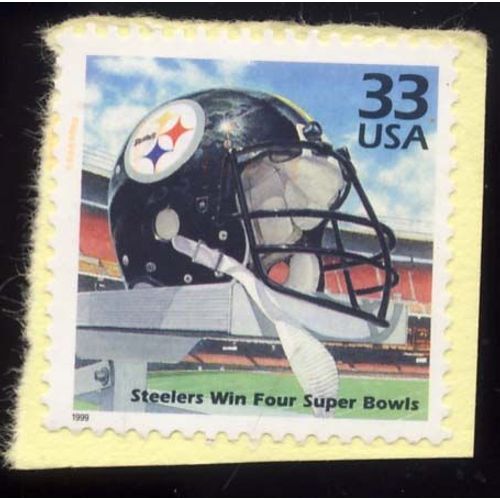 Timbre U S A, Steelers Win Four Super Bowl, 33 Cents, Non Oblitéré