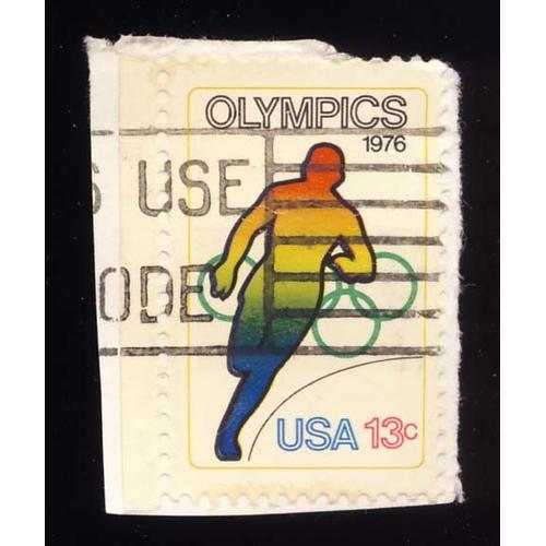 Timbre U S A, Olympics 1976 Athlétisme, 13 Cents, Oblitéré