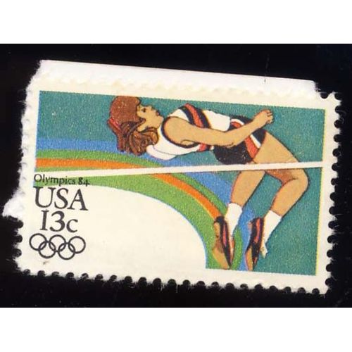 Timbre U S A, Olympis 84 Saut En Hauteur, 13 Cents, Non Oblitéré