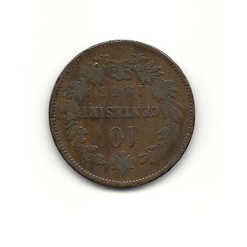 10 Centesimi 1863 Vittorio Emanuele 2 Re D'italia