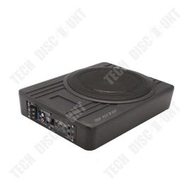 TD® Subwoofer voiture 8 pouces ultra-mince à basses pures Subwoofer 12V sous le siège son alliage d'aluminium audio voiture