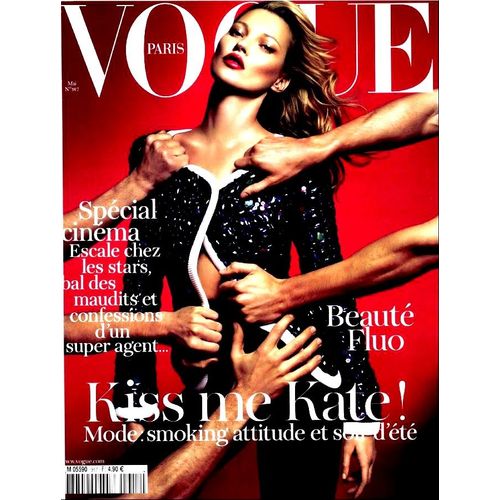 Vogue Paris N°917 De 2011 - Kiss Me Kate Moss - Spécial Cinéma - Beauté Fluo