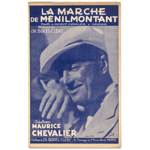 La Marche De Ménilmontant / Partition Originale 1942 / Créée Par Maurice Chevalier