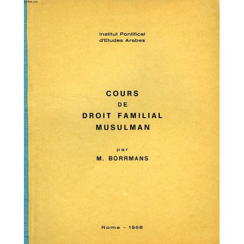 Cours De Droit Familial Musulman