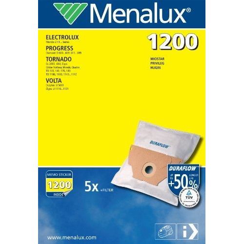 Menalux - 1200 Duraflow - 5 Sacs D'aspirateur