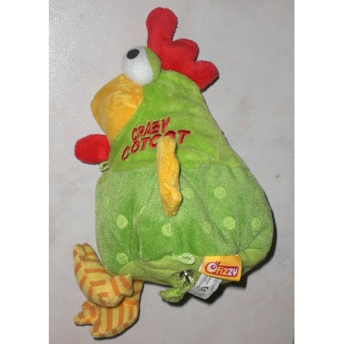 FIZZY CRAZY COTCOT PELUCHE SONORE AVEC FERMETURE ECLAIR 22 CM