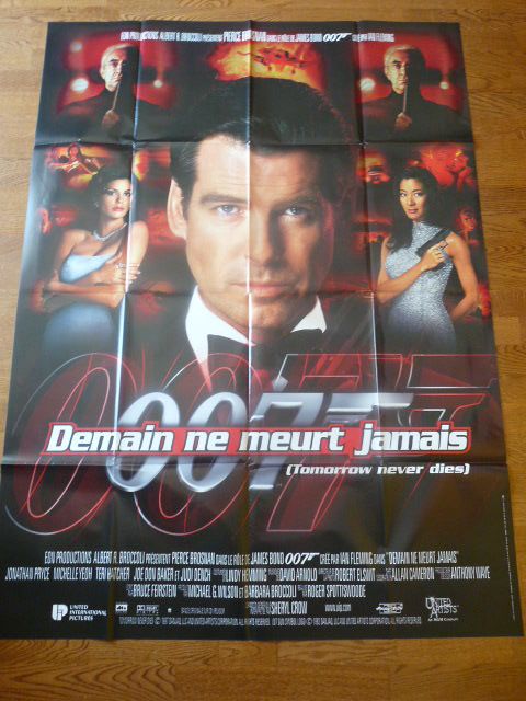 Demain Ne Meurt Jamais De Roger Spotisswoode / Pierce Brosnam - Affiche De Cinéma 120 X 160 Cm