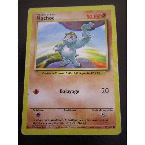 Pokémon De Base Machoc 50 Pv