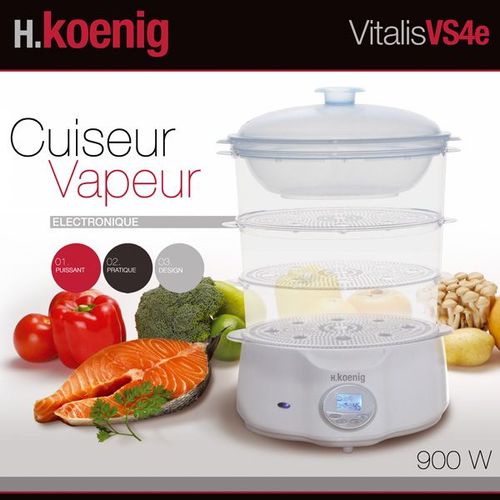 H. Koenig Vitalis VS4e - Cuiseur vapeur - 900 W
