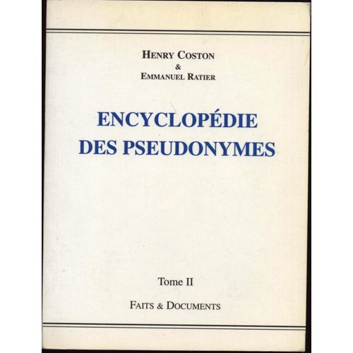Encyclopedie Des Pseudonymes