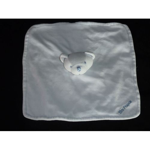 Doudou Plat Ours Bleu Tim Pouce